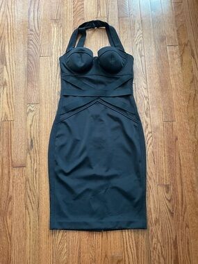 Guess by Marciano Black Halter Body Con Dress Women’s Sz 8